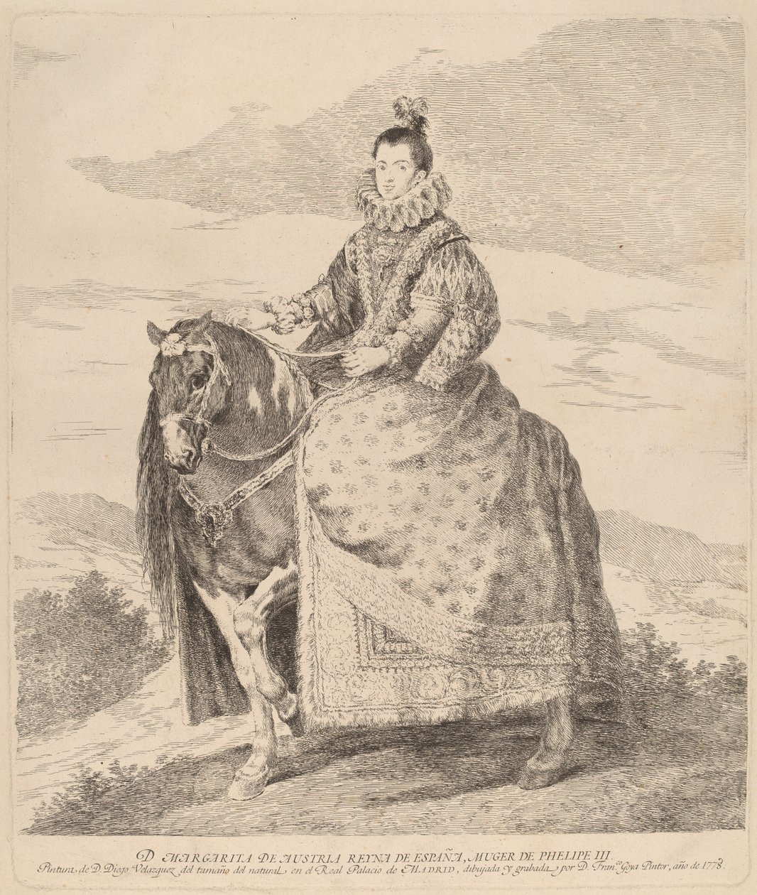 Margarita of Austria by Francisco de Goya after Diego Velázquez