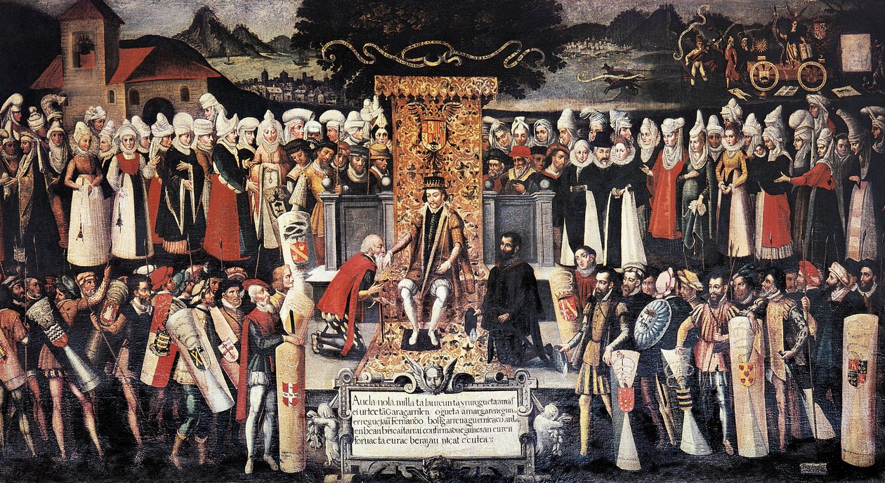 Ceremony of Hand Kissing Following the Declaration of Privileges by King Ferdinand the Catholic by Francisco de Mendieta y Retes