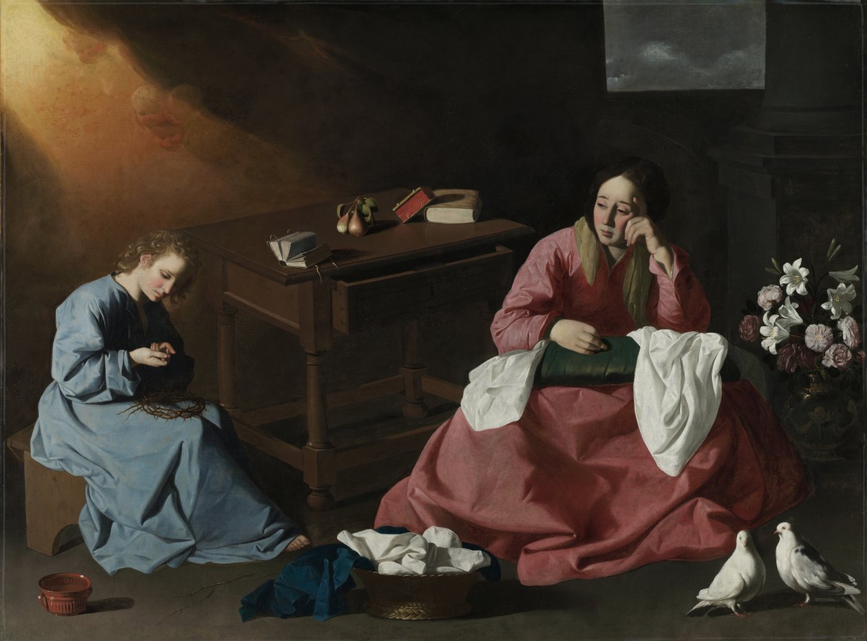 Christ and the Virgin in the House at Nazareth by Francisco de Zurbaran