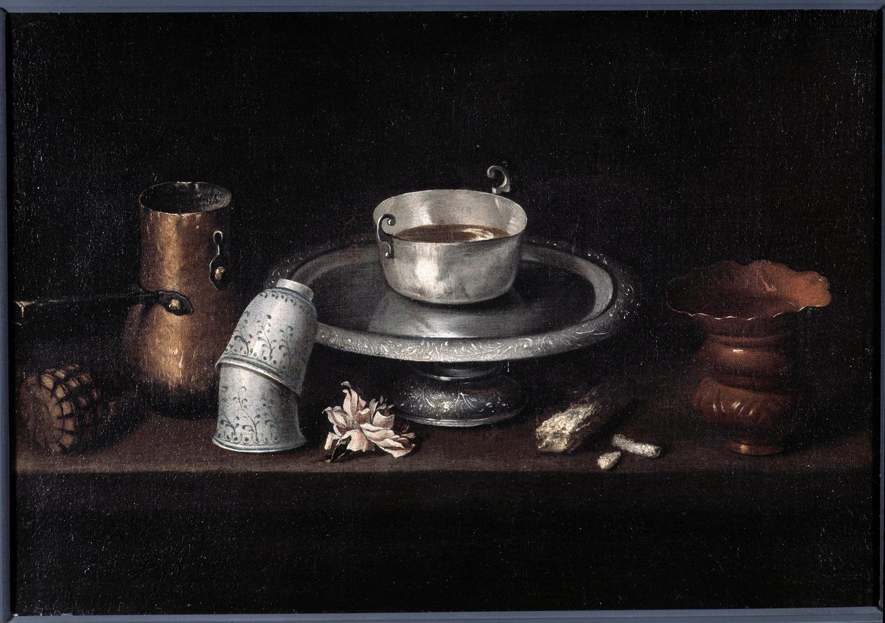 Still Life with Chocolate Breakfast by Francisco de Zurbaran