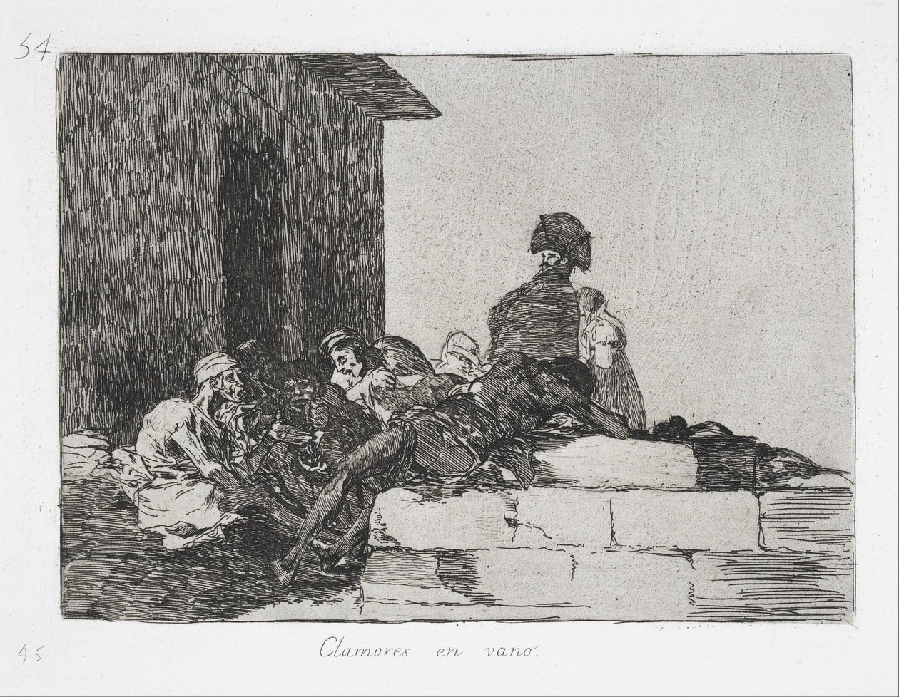 Vain Laments (Clamores en vano) from the series The Disasters of War by Francisco de Goya