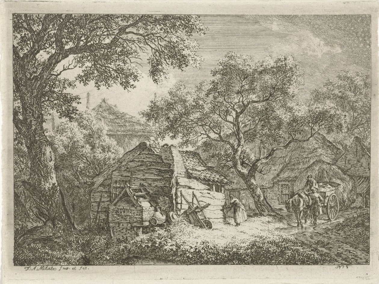 Farm Surrounded by Trees (Tree-Rich Landscapes) by Franciscus Andreas Milatz