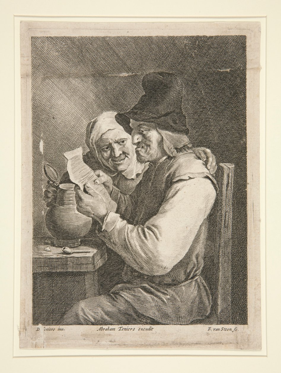 Couple Reading a Letter by Franciscus van der Steen