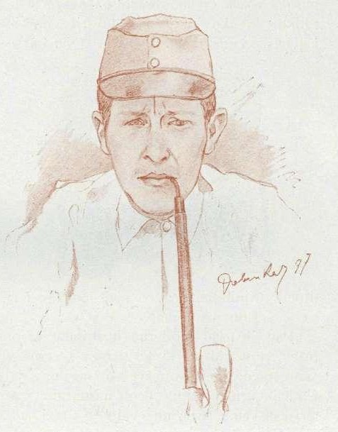 Soldier with a Pipe by Francisek Dobnikar