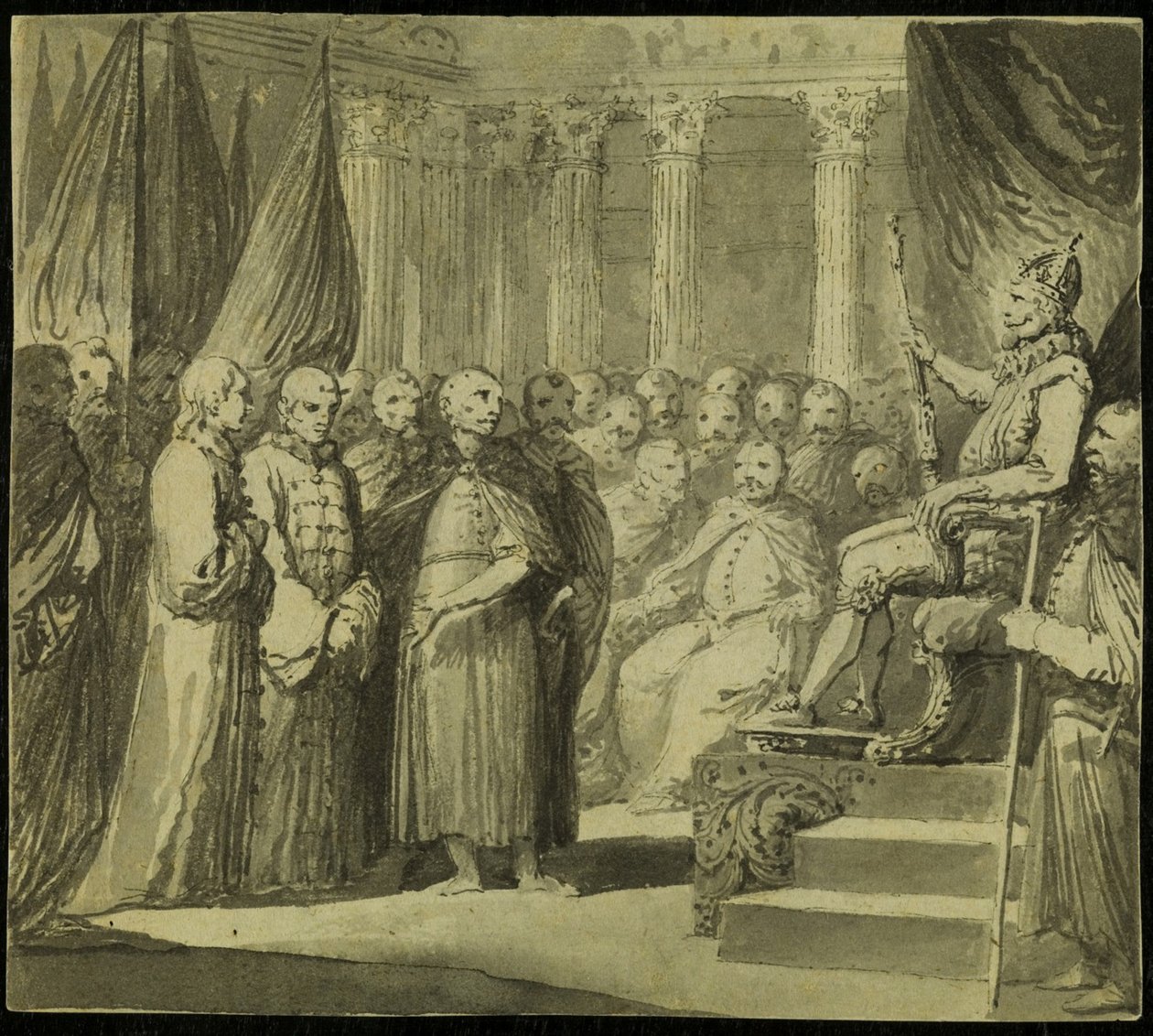 Tsar Vasili IV Ivanovich Shuisky before King Sigismund III Vasa by Franciszek Smuglewicz