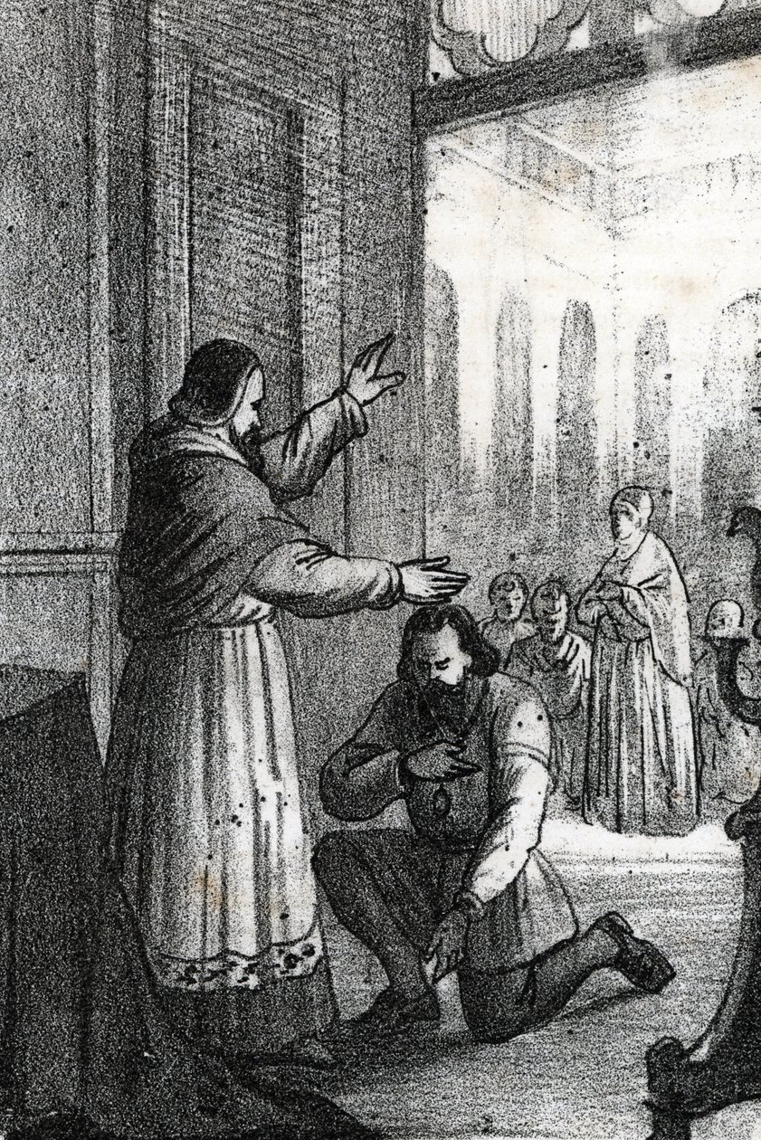 Meeting between Pope Paul III and Charles Quint at Rocca di Busseto in 1543 by Franco Mistrali