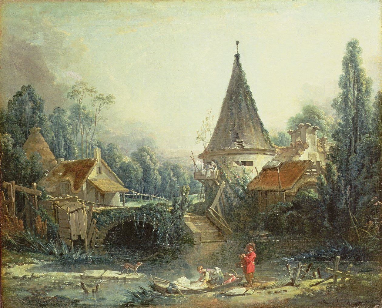 Landscape near Beauvais, early 1740s by François Boucher