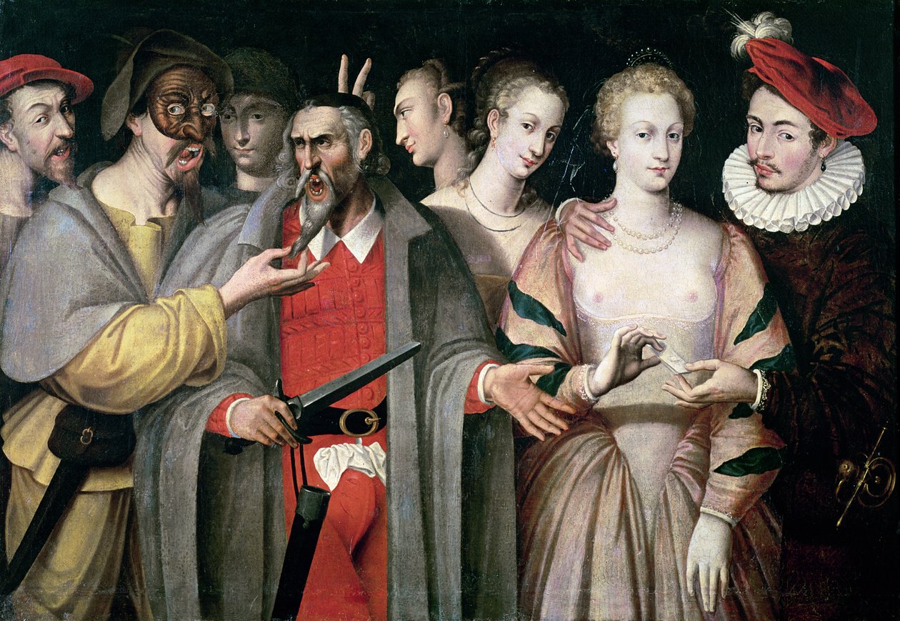 Actors of the Commedia dell'Arte by Francois Bunel