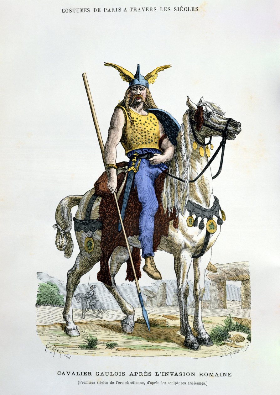 A Gaulish warrior after the invasion of Rome, illustration from 
