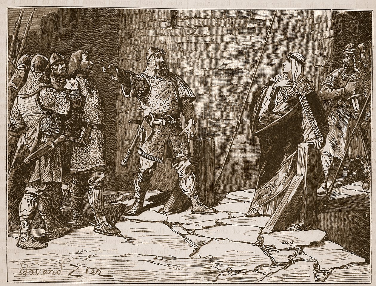 Surrender of Bamborough Castle, illustration from 