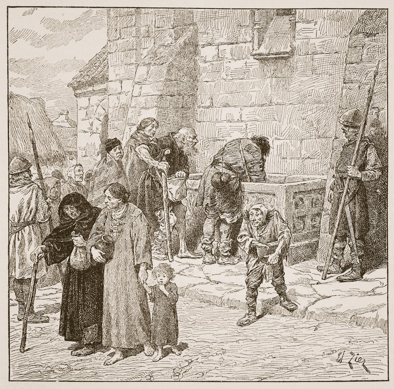 The stone corn-chest at Fecamp, illustration from 