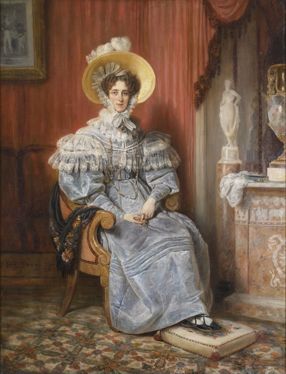 Portrait of Marie Elizabeth Amalie Franziska, Princess of Wagram (1784-1849) by Francois Gabriel Guillaume Lepaulle