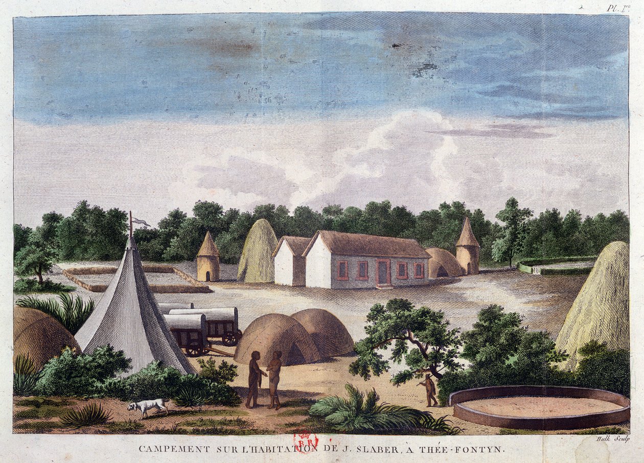 Encampment on the land of J. Slaber at Thee-Fontyn, from 