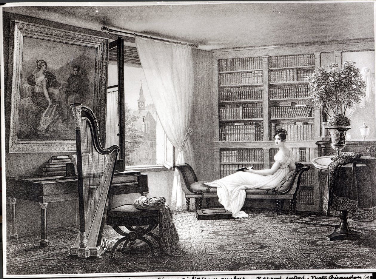 Madame Recamier at the Abbaye-aux-Bois, 1810-44 by Francois Louis Dejuinne