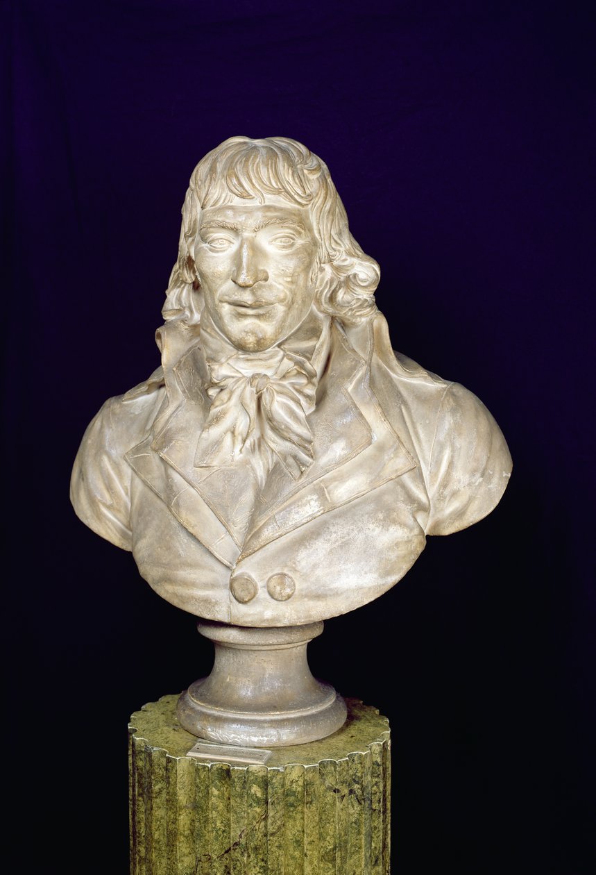 Portrait Bust of Camille Desmoulins (1760-94) by Francois Martin