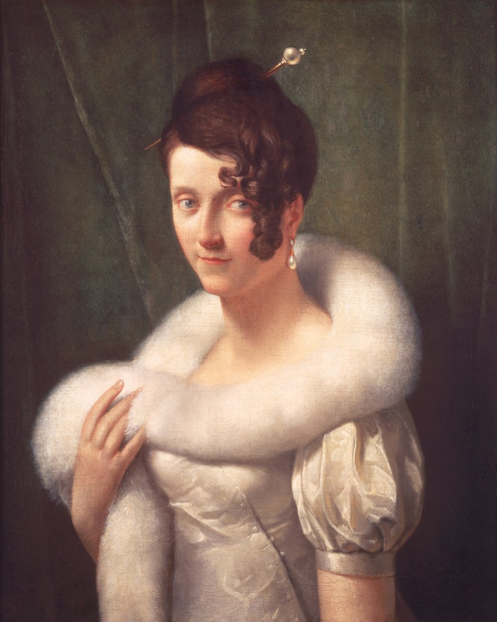 Portrait of a woman with a hair pin by Baron François Pascal Simon Gérard