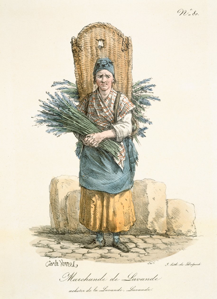 Paris Lavender Seller, c.1820 by Francois Seraphin Delpech
