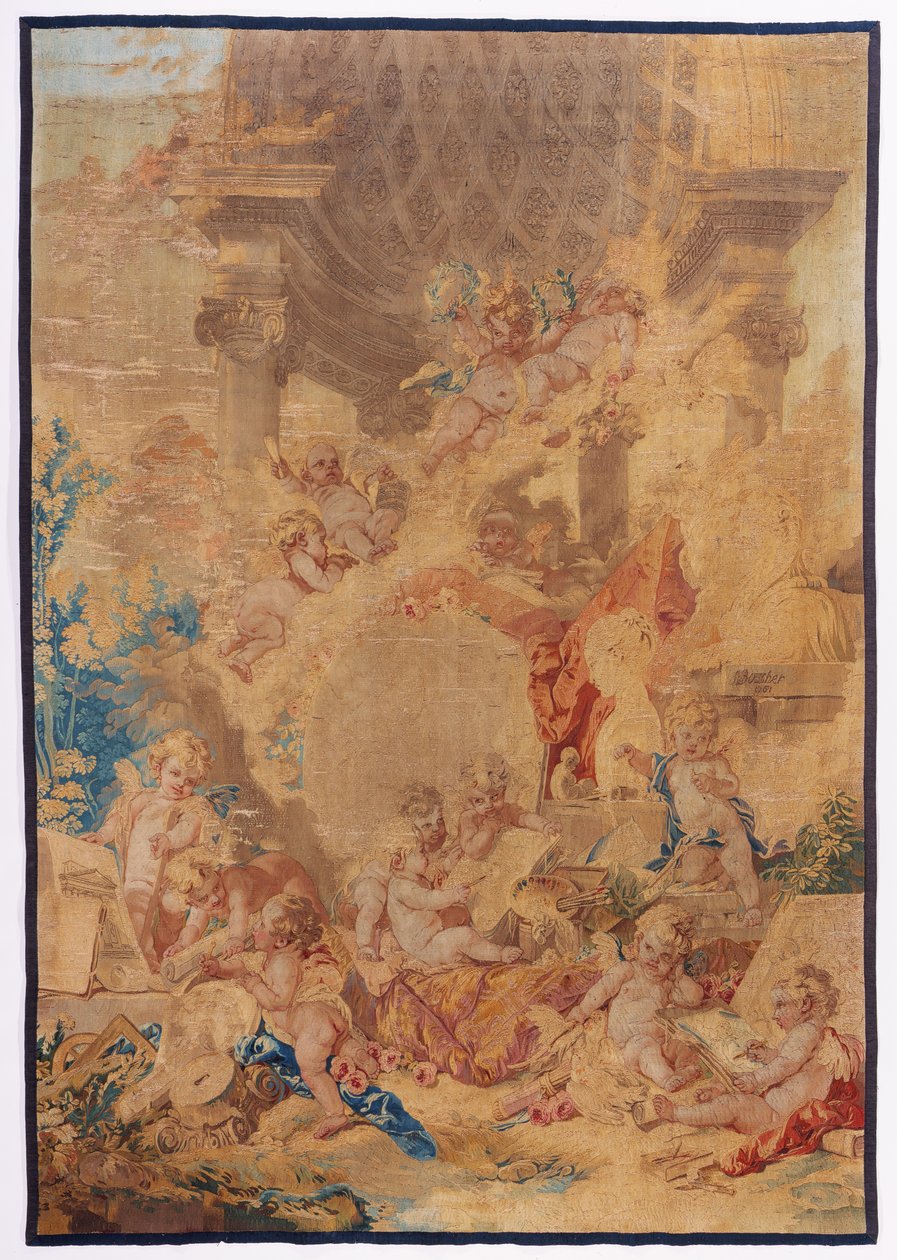 Les genies des Arts, 1761 by Francois after Boucher