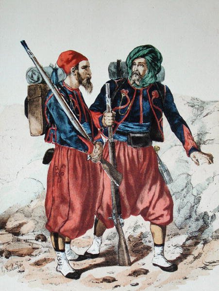 Zouaves, c.1860 by Francois Hippolyte Lalaisse