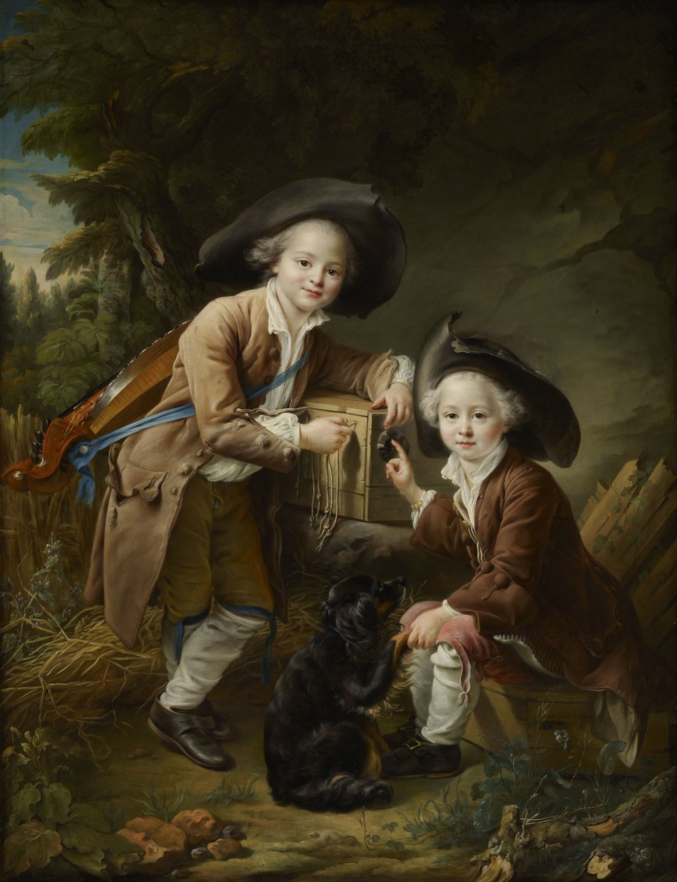 The Comte and Chevalier de Choiseul as Savoyards by Francois-Hubert Drouais