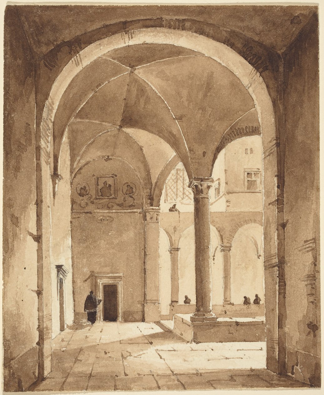 A Cloister by Francois-Marius Granet