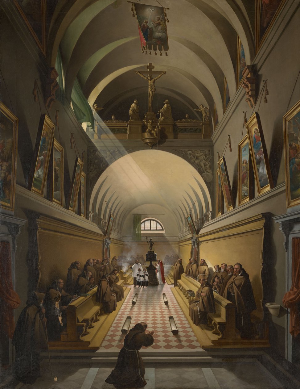Interior of a Capuchin Convent by Francois-Marius Granet