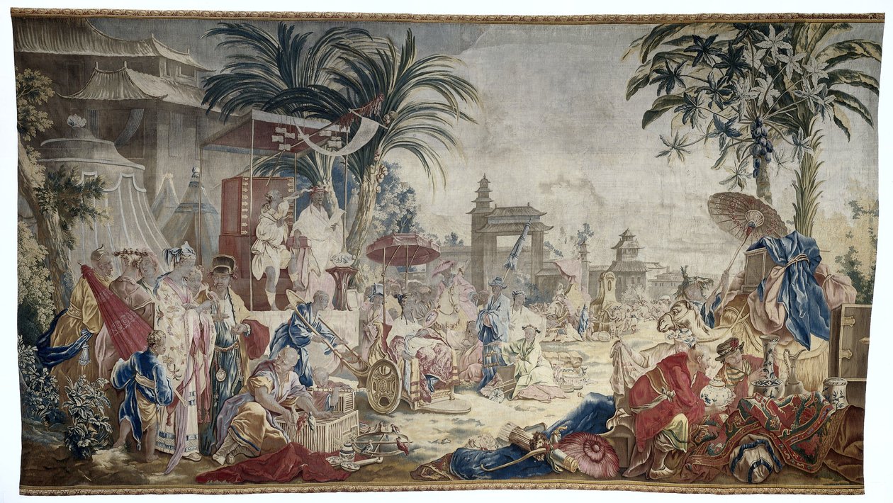 The Chinese Market, Manufacture Royale de Beauvais by Francois (after) Boucher