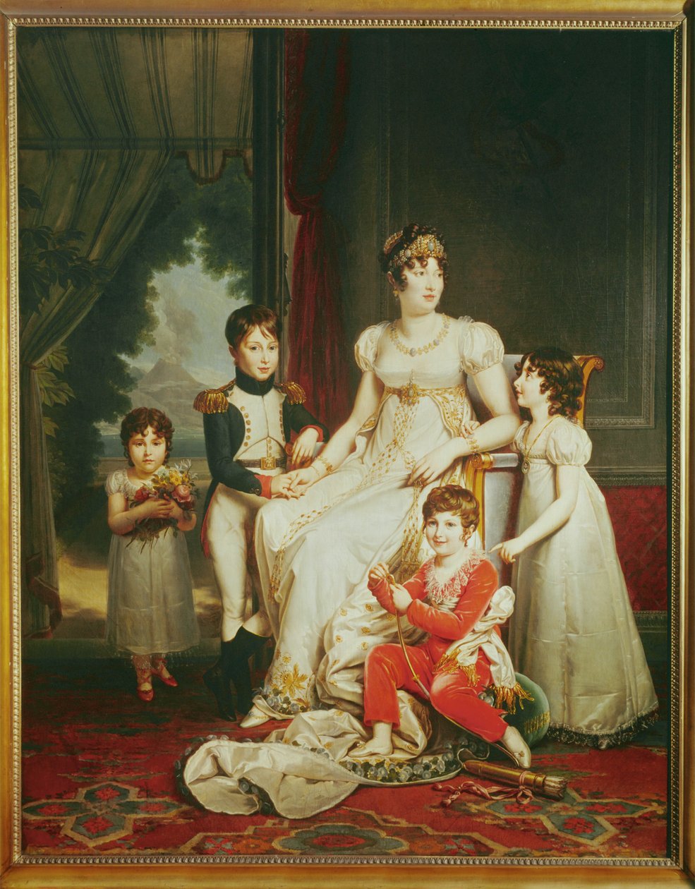 Caroline Bonaparte, Queen of Naples with Her Children by Francois (school of) Gerard
