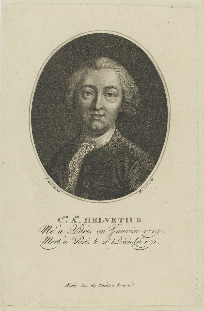 Portrait of Claude Adrien Helvétius, c. 1800 by Francois Bonneville