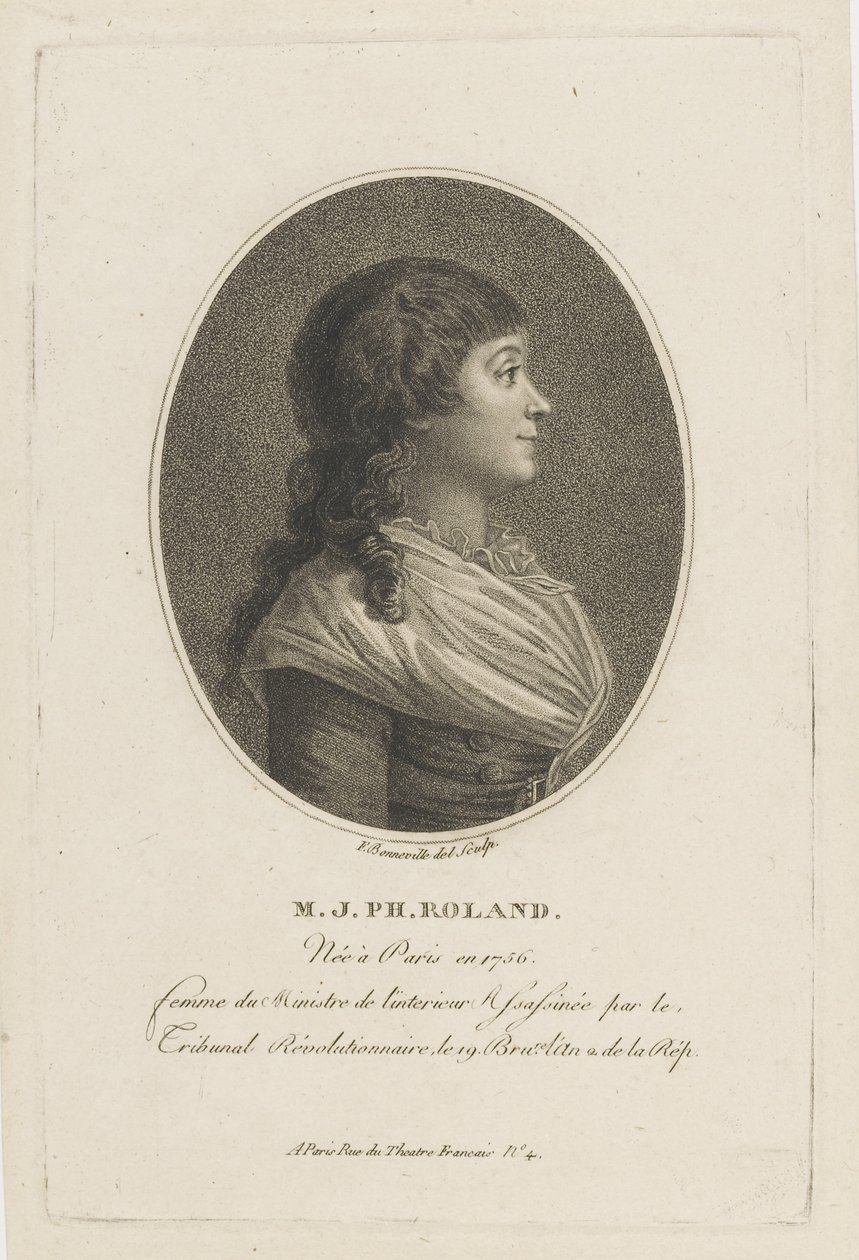 Portrait of Madame Roland, c. 1800 by Francois Bonneville