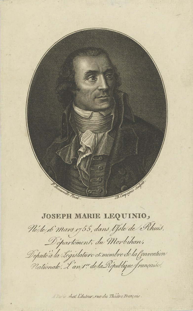 Portrait of Marie Joseph Lequinio 1755-1814, 1795-1799 by Francois Bonneville