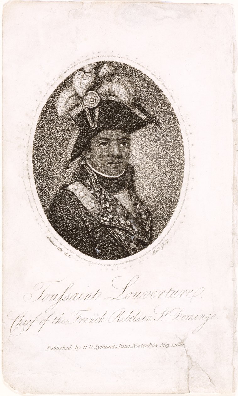 Toussaint Louverture (c.1743-1803) Chief of the French Rebels in St. Domingo, engraved by Holl, pub. by H.D. Symonds, 1802 by Francois Bonneville