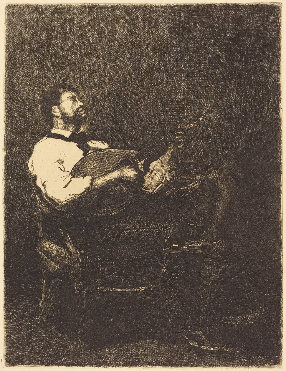 Guitar Player by François Bonvin