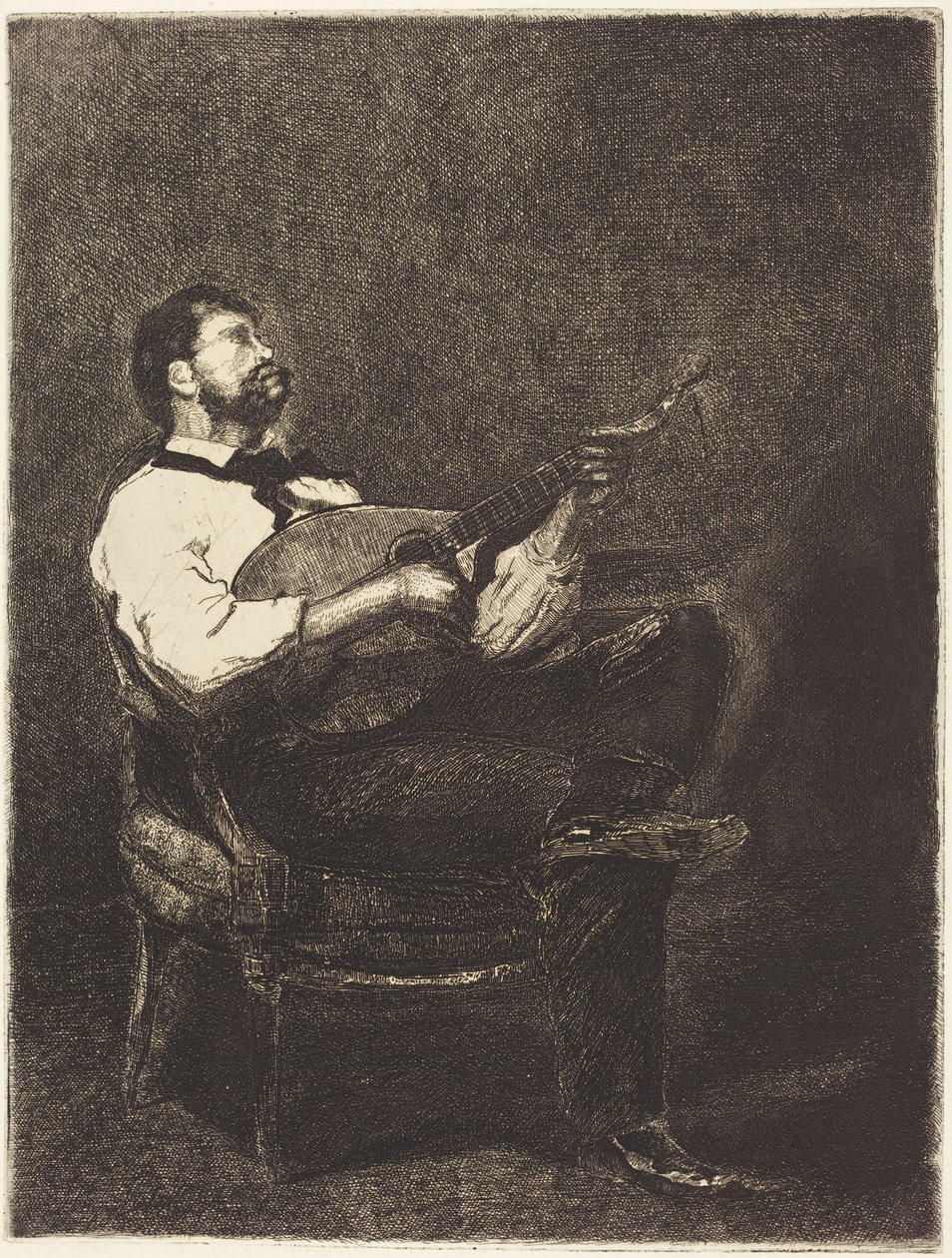 Guitar Player by François Bonvin