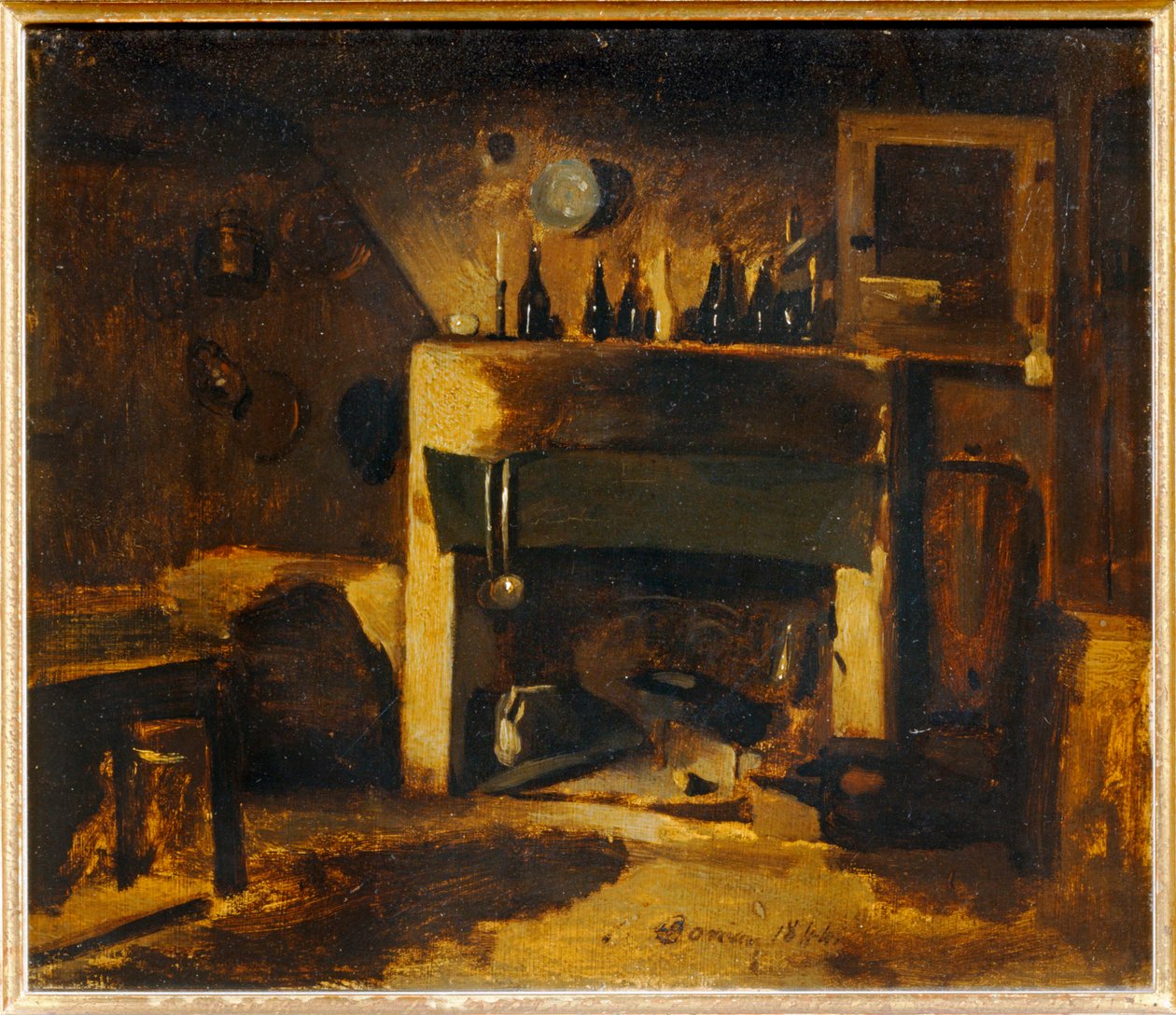 The Fireplace by François Bonvin