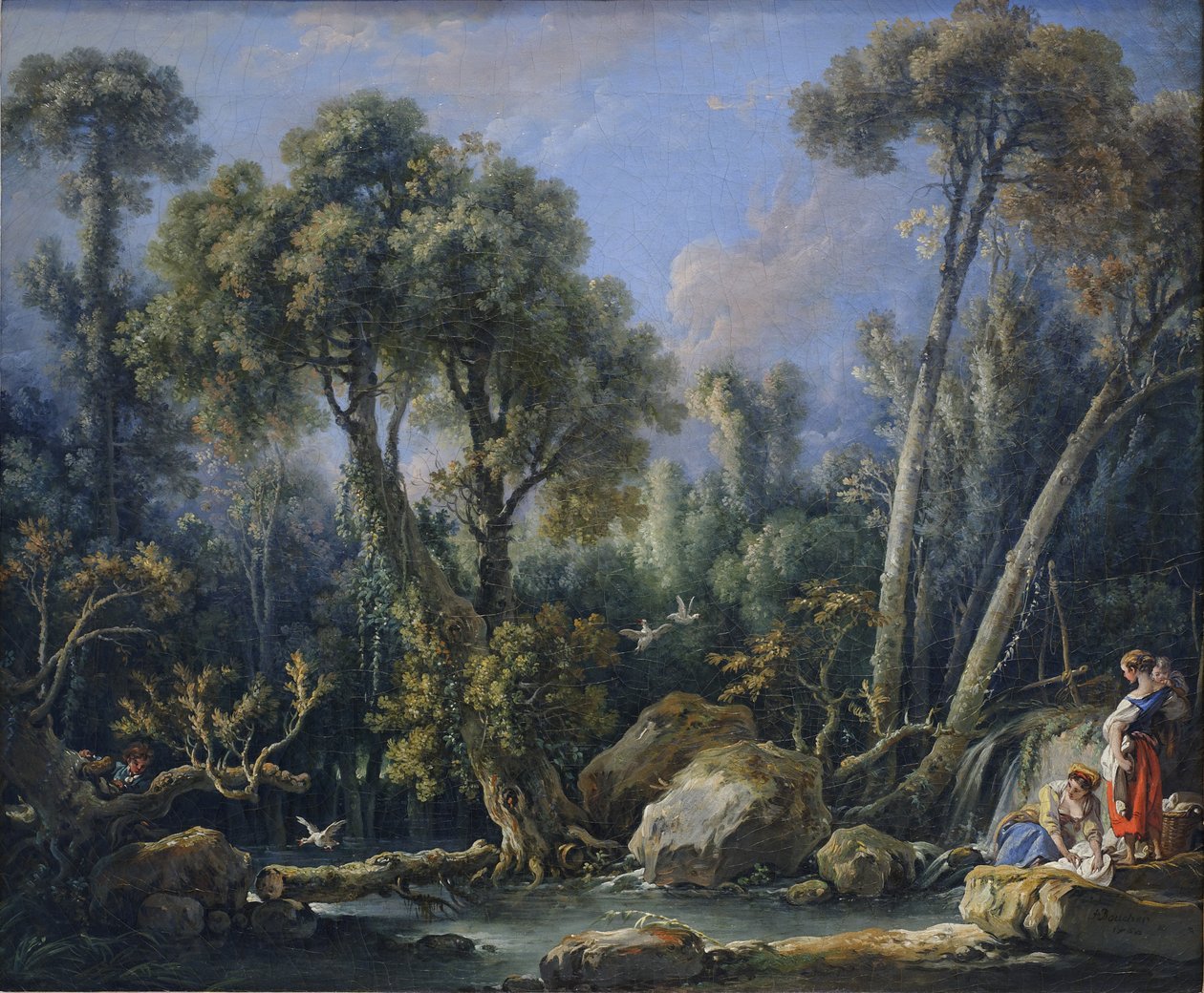 Laundresses in a Landscape by François Boucher