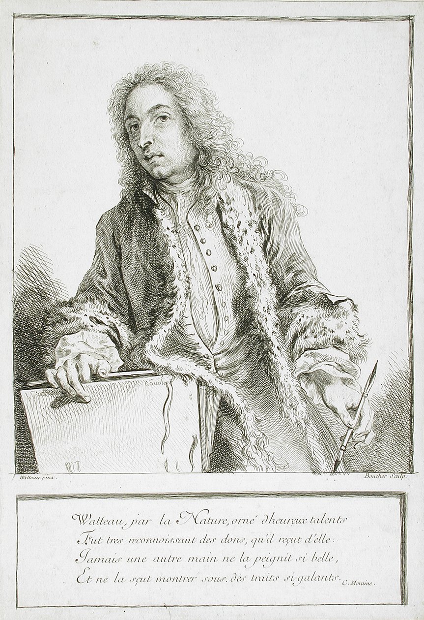 Portrait of Antoine Watteau by François Boucher