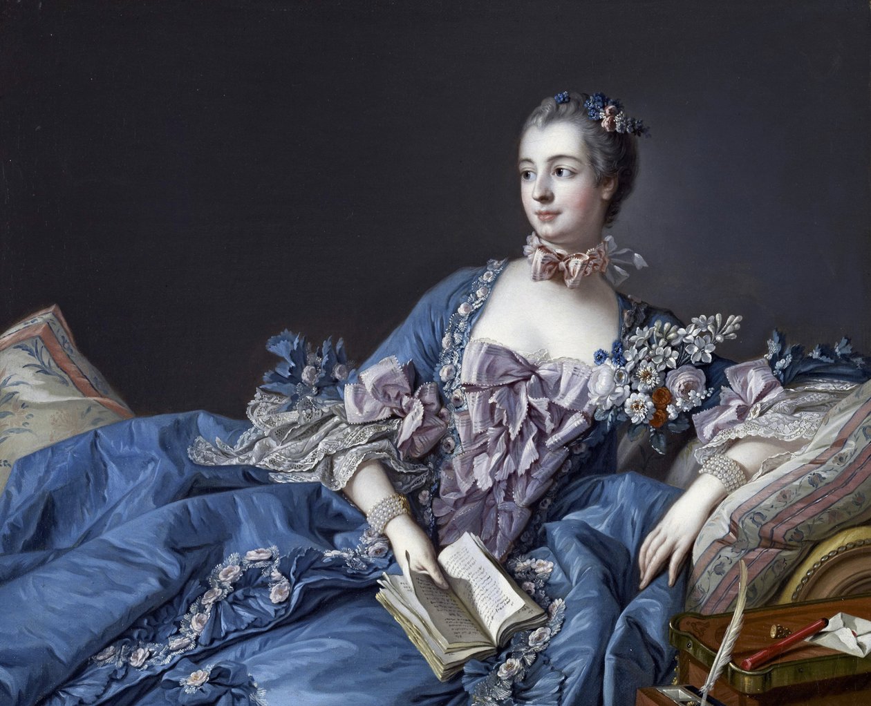 Portrait of the Marquise de Pompadour by François Boucher