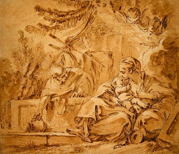 Rest on the Flight into Egypt by François Boucher