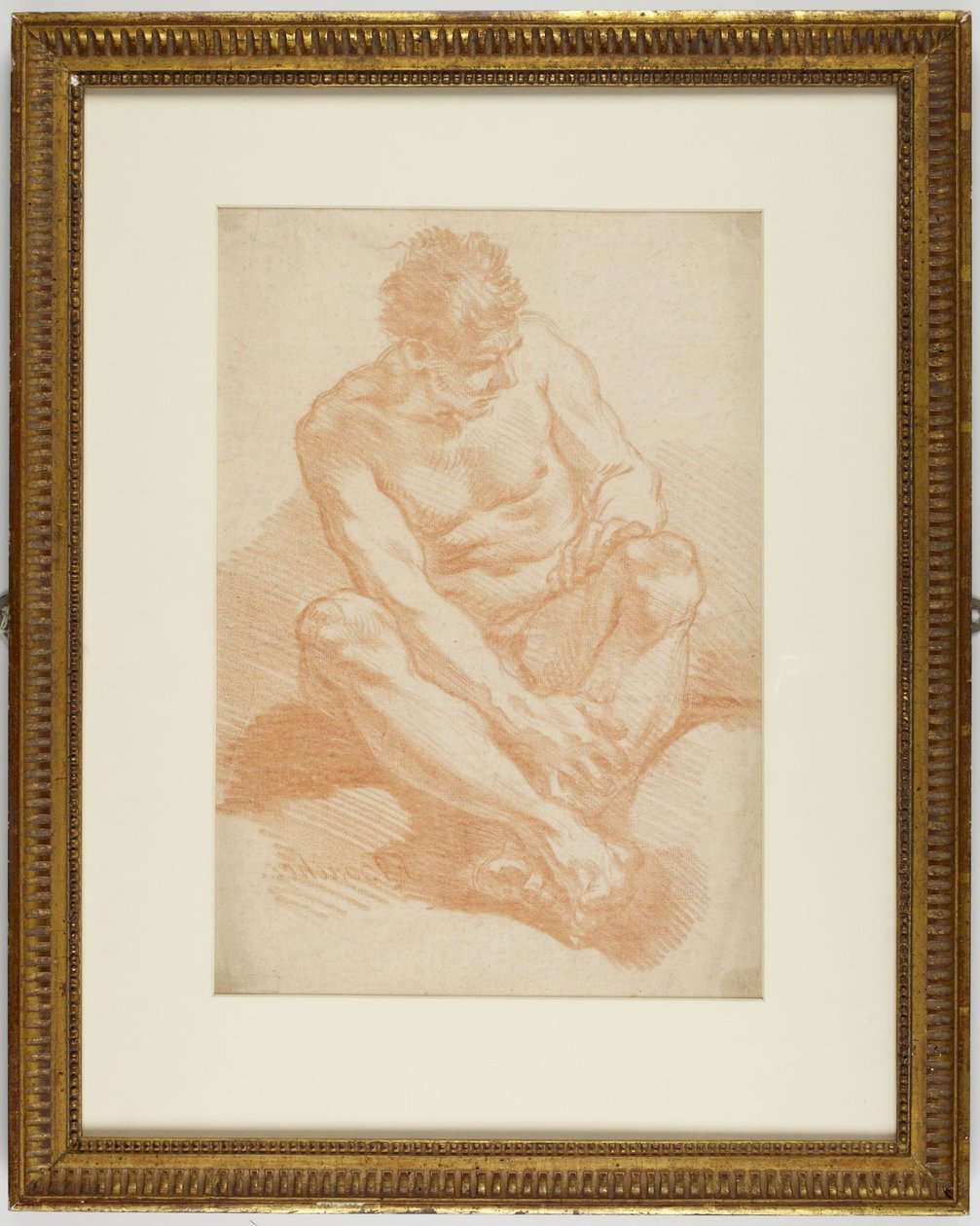 Seated Man with Ankles Crossed by François Boucher