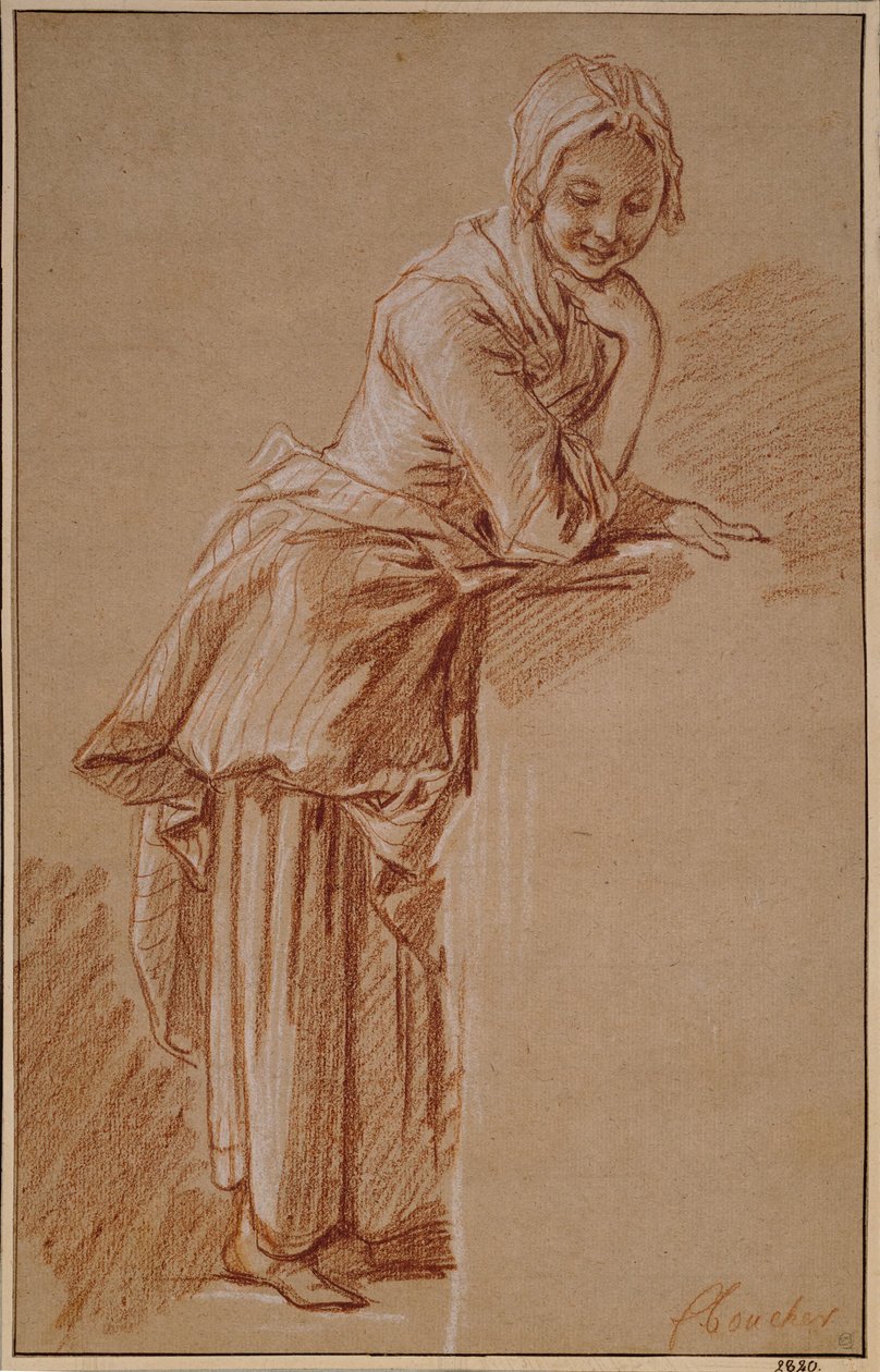 Standing Peasant Girl by François Boucher