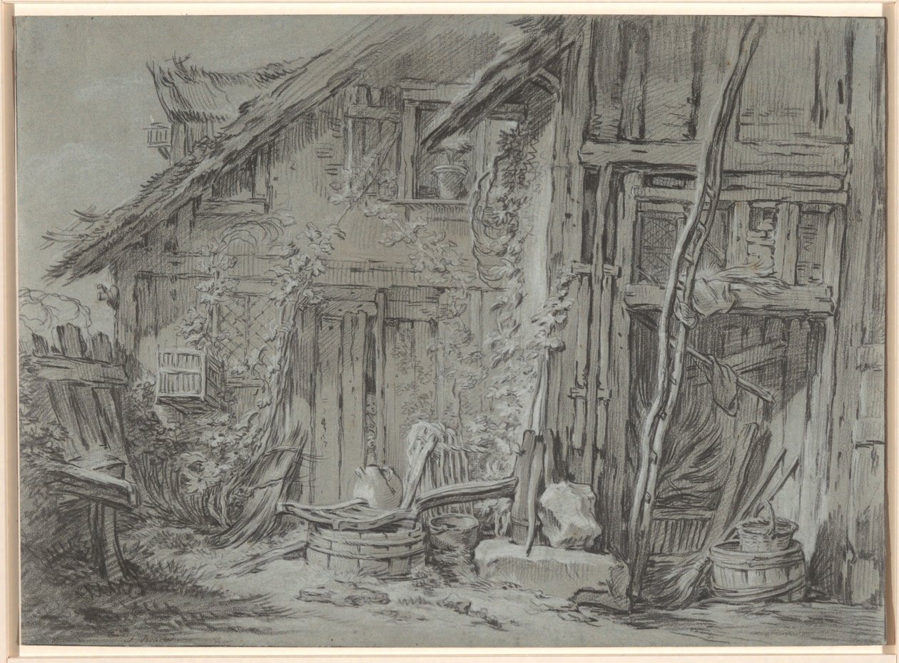 The Dilapidated Farmhouse by François Boucher