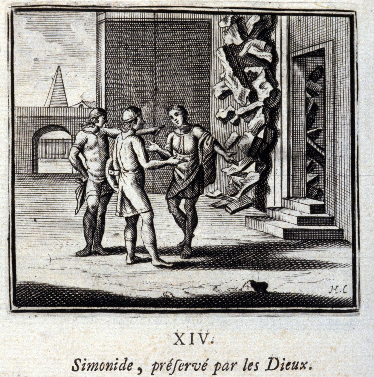 Simonides preserved by the Gods (Illustration by François Chauveau) by Francois Chauveau