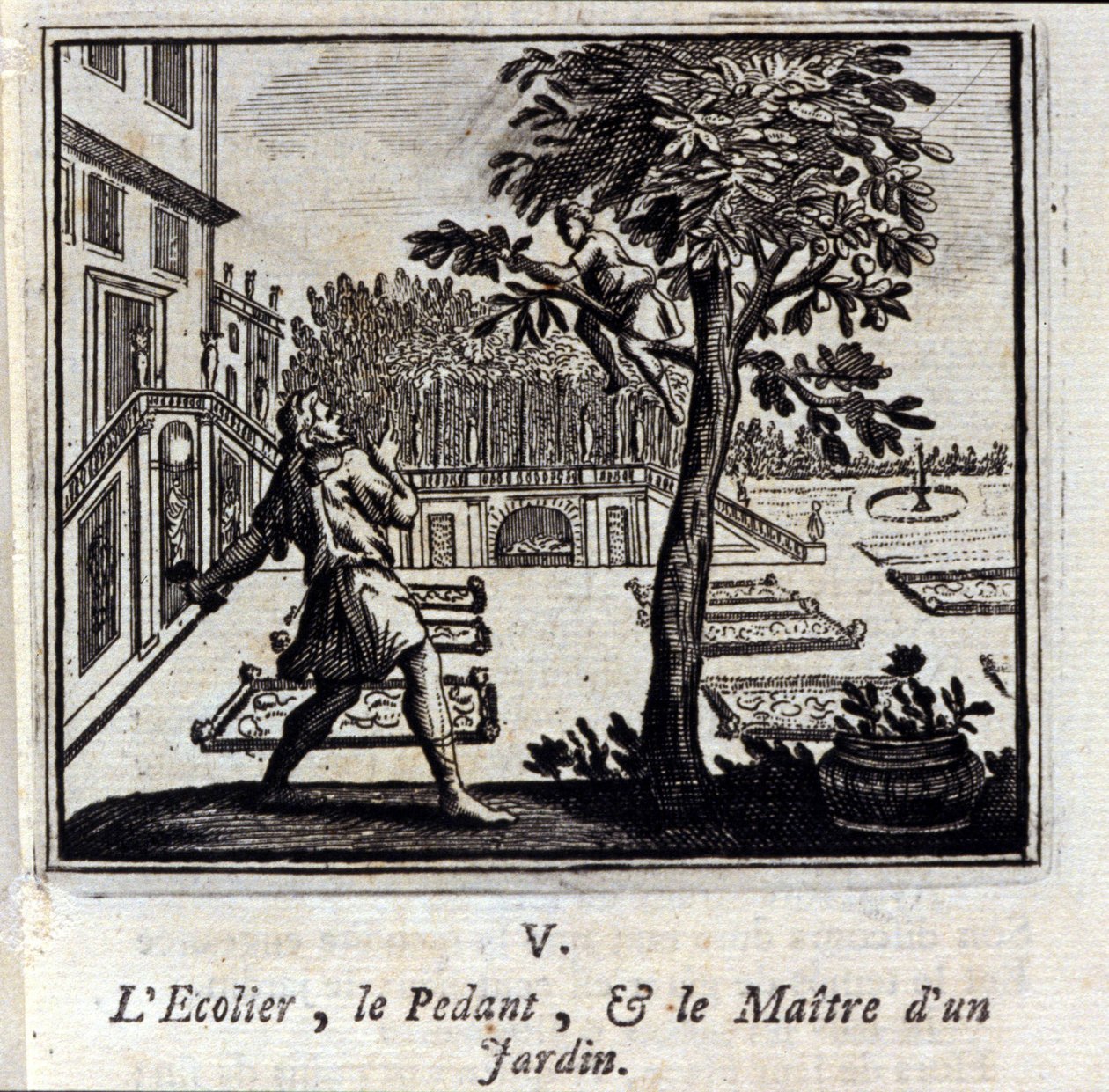 The Pedant School and the Master of a Garden by Francois Chauveau