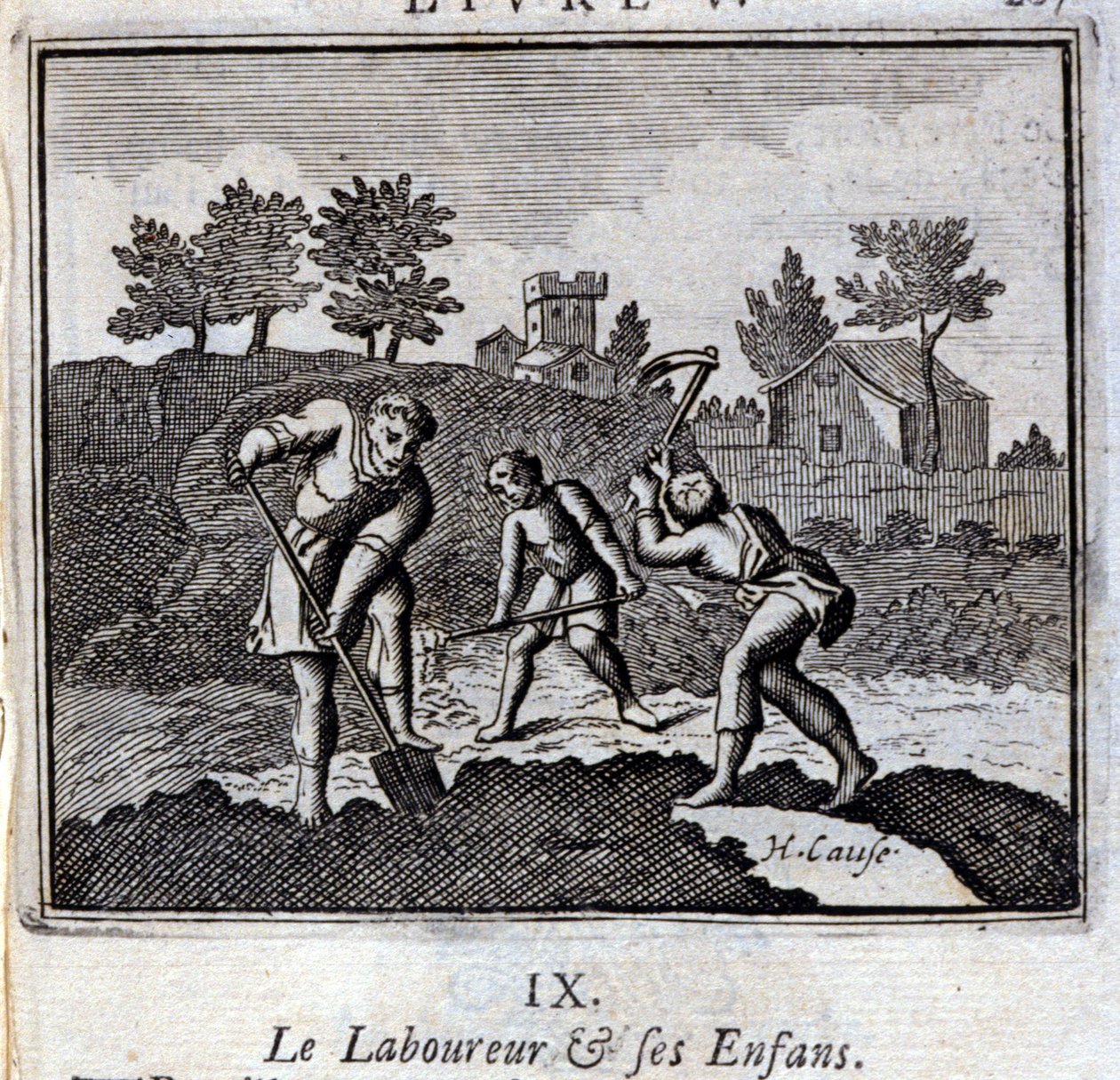 The Mourner and His Children by Francois Chauveau