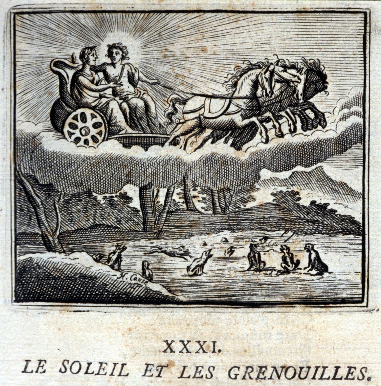 The Sun and the Frogs (Illustration by François Chauveau) by Francois Chauveau