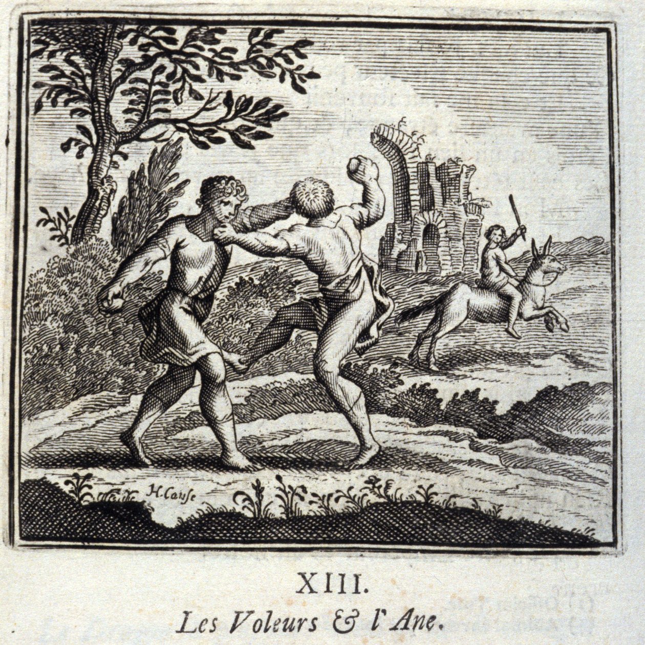 The Thieves and the Donkey (Illustration by François Chauveau) by Francois Chauveau