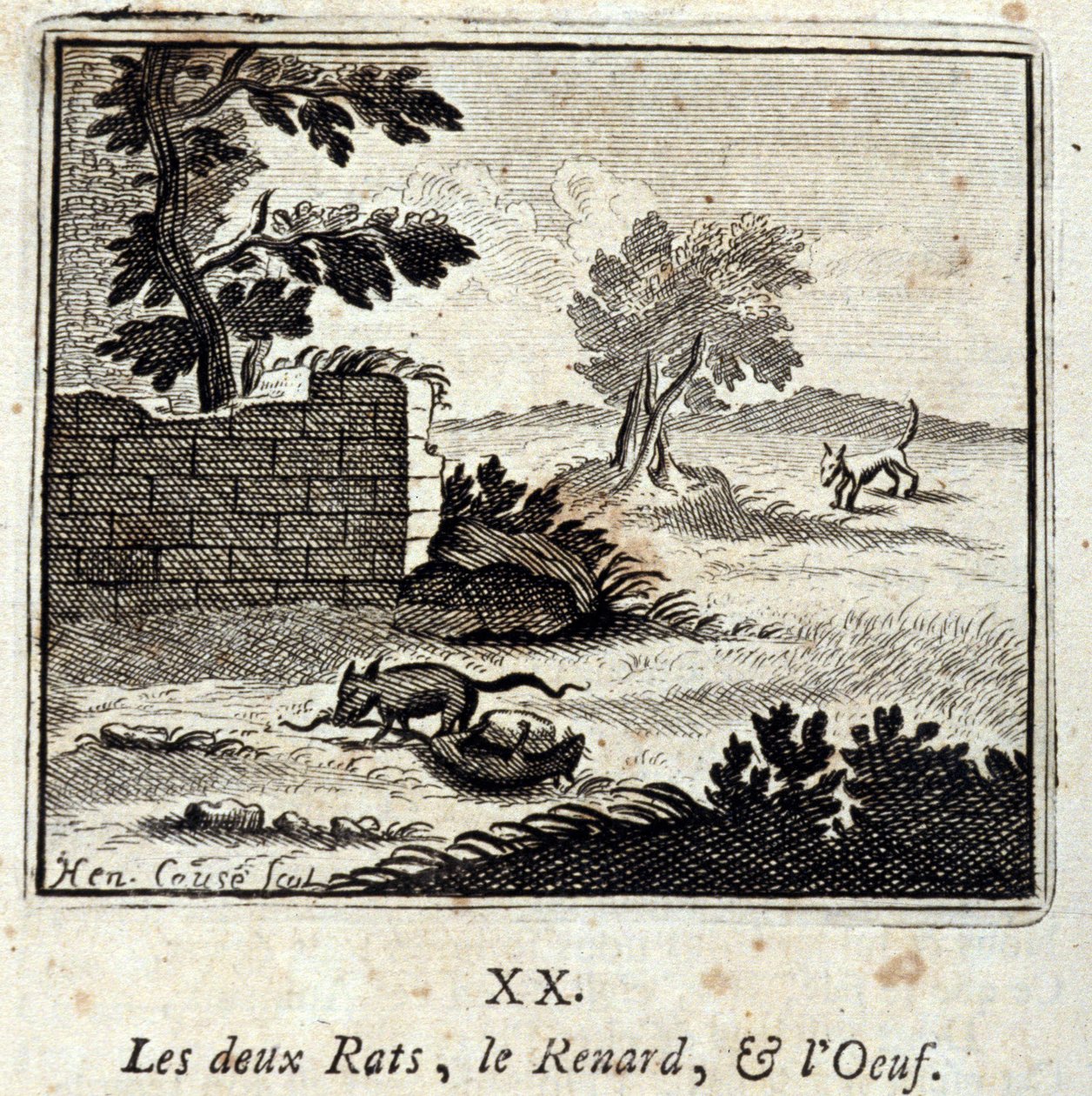 The Two Rats, the Fox, and the Egg (Illustration by François Chauveau) by Francois Chauveau