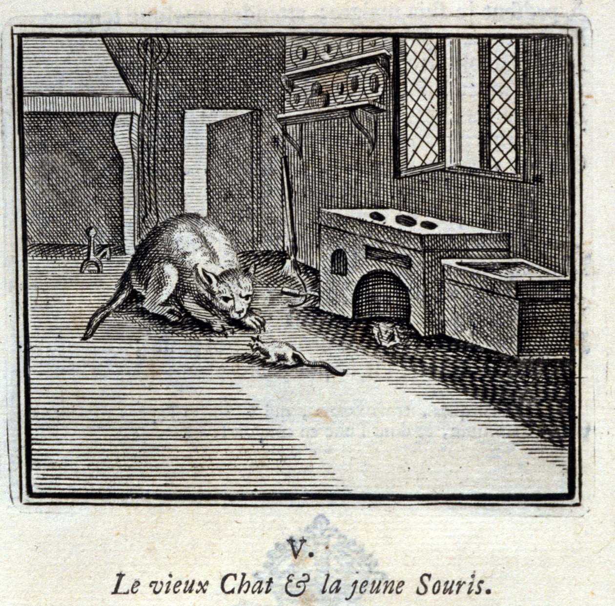 The Old Cat and the Young Mouse by Francois Chauveau