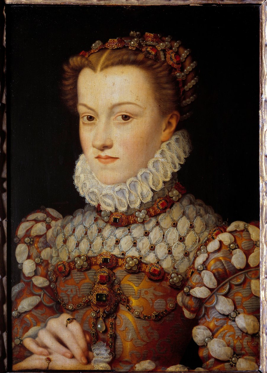 Portrait of Elisabeth of Austria (1554-1592), Queen of France, wife of Charles IX by François Clouet